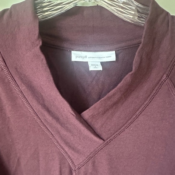 EUC J.Jill Burgundy Lounge Set: Tunic SZ ST Ankle Leggings SZ L - Picture 6 of 15